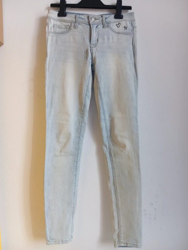 Světlé džíny Tally Weijl Paris Low Waist Skinny, vel. 36